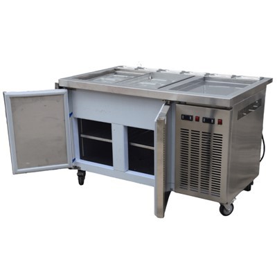 Réfrigérateur sous comptoir en acier inoxydable